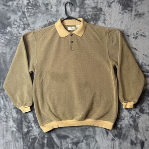 Norm Thompson Collard Long Sleeve Pullover Sweater Size Large Beige